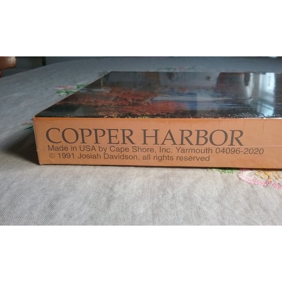 VTG 1991 COPPER HARBOR 550 Pc Jigsaw Puzzle Josiah Davidson New Sealed USA - Picture 5 of 10